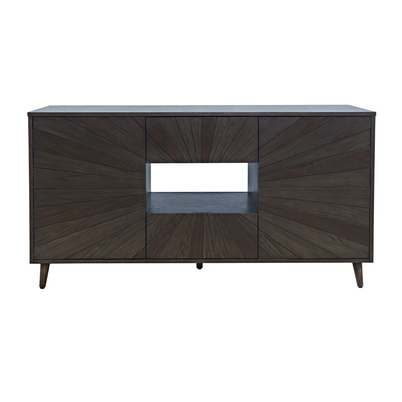 Armoire de rangement Sylmar Fann, Bois brun foncé, L 70 po x P 18 po