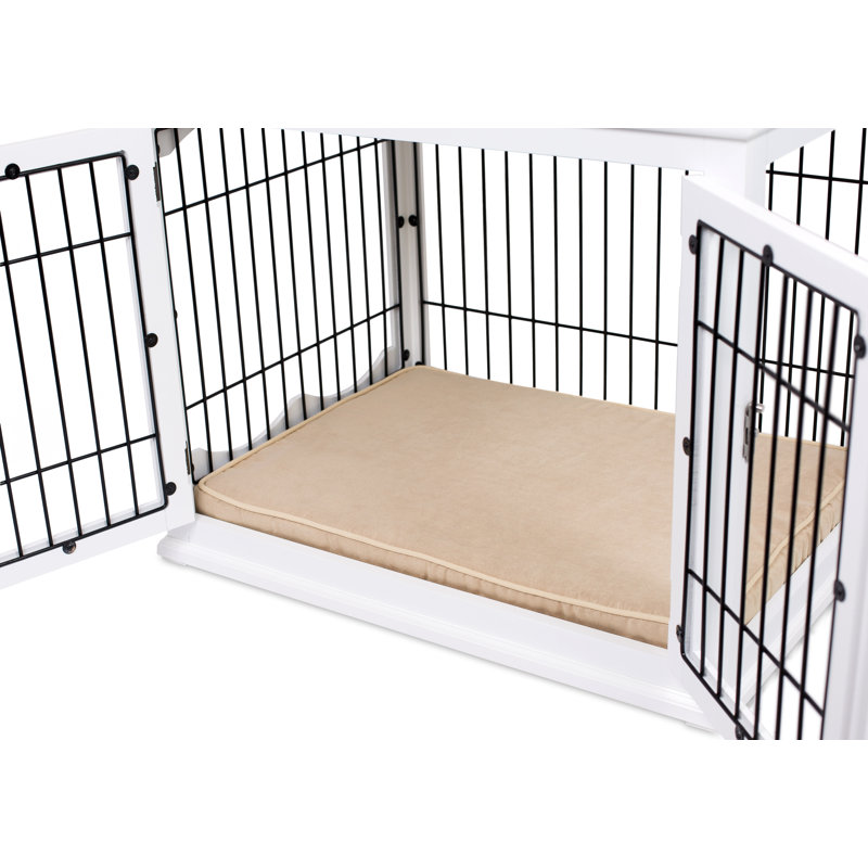 Small White Soft Sided Table Crate with Cushion