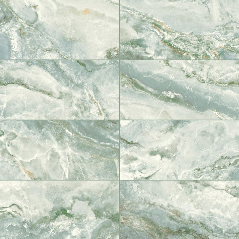 Banff 24" x 48" Matte Porcelain Floor and Wall Tile, Onice Jade
