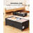 Under Bed Storage With Wheels,2Pack Underbed Shoe Storage Organizer,7.5-10.6 Inchtall Adjustable Storage For Underbed With Lids,65L Extra Large Capacity For Clothes, Blankets,Shoes