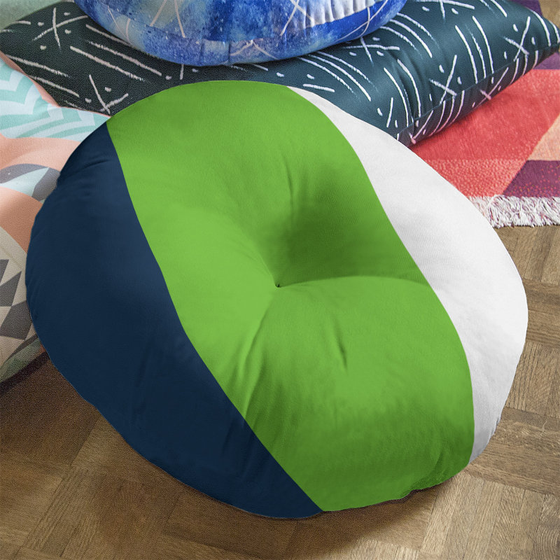 Coussin de sol touffeté baltimore retour, 30 po x 30 po, Green Accent