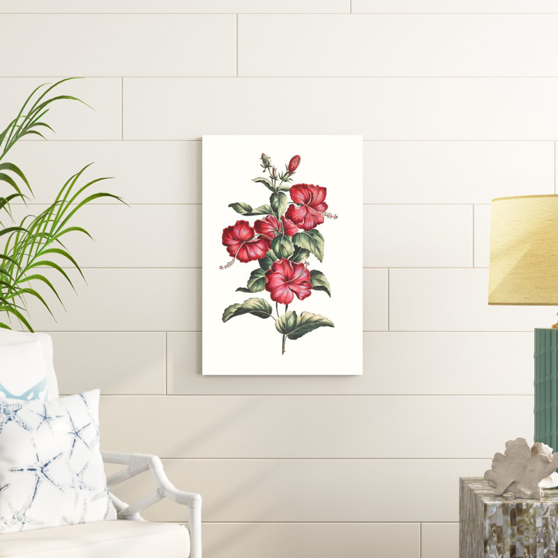 Hibiscus en fleurs III, H 30 po x l 20 po