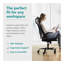 Chaise de bureau, fauteuil pivotant confortable à haut dossier, roulettes, appui-tête réglable, soutien lombaire confortable, accoudoir rabattable-1774695644-1774695645
