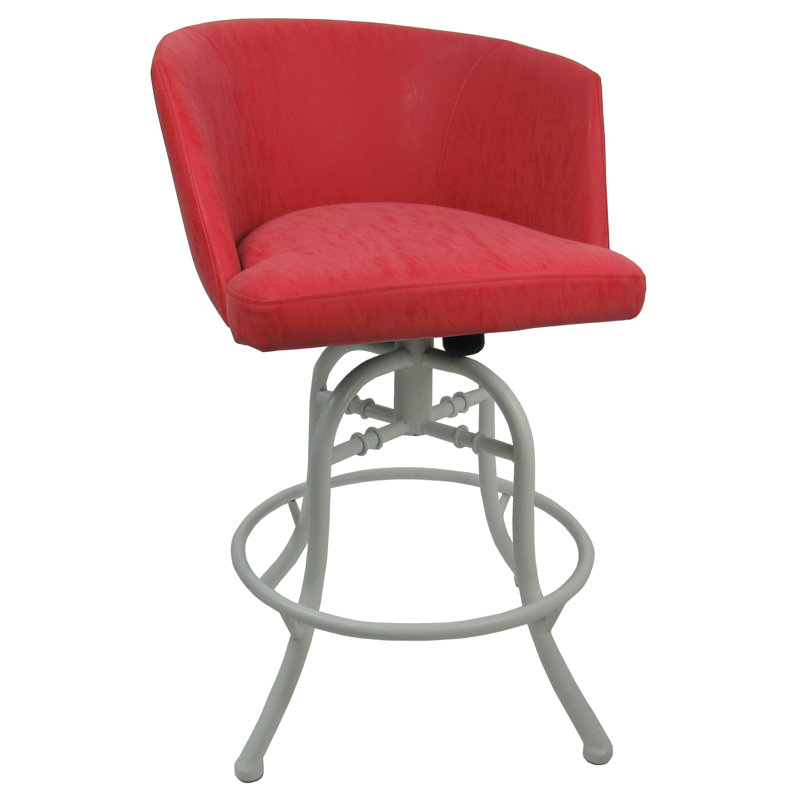 Joniya Upholstered Counter Stool, Ruby, Bar Stool (30” Seat Height)