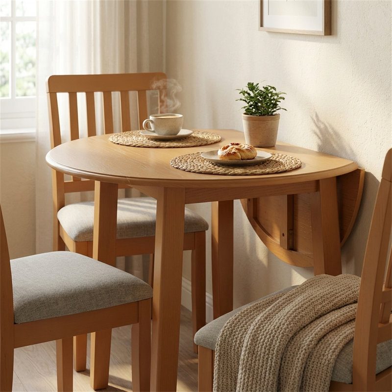 Ensemble de table de salle à manger 3 pièces pour 2 personnes, Brun pâle