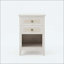Table de chevet en rotin avec 2 tiroirs - Grande table de chevet 27 po Boho pour petits espaces et chambres à coucher