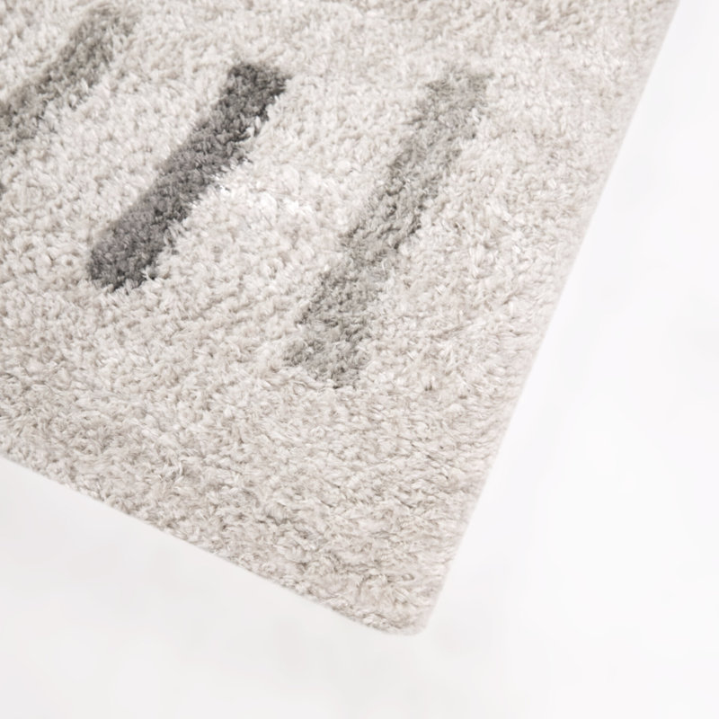 Tapis à rayures modernes beige Lysander, Rectangle 7 pi 10 po x 10 pi