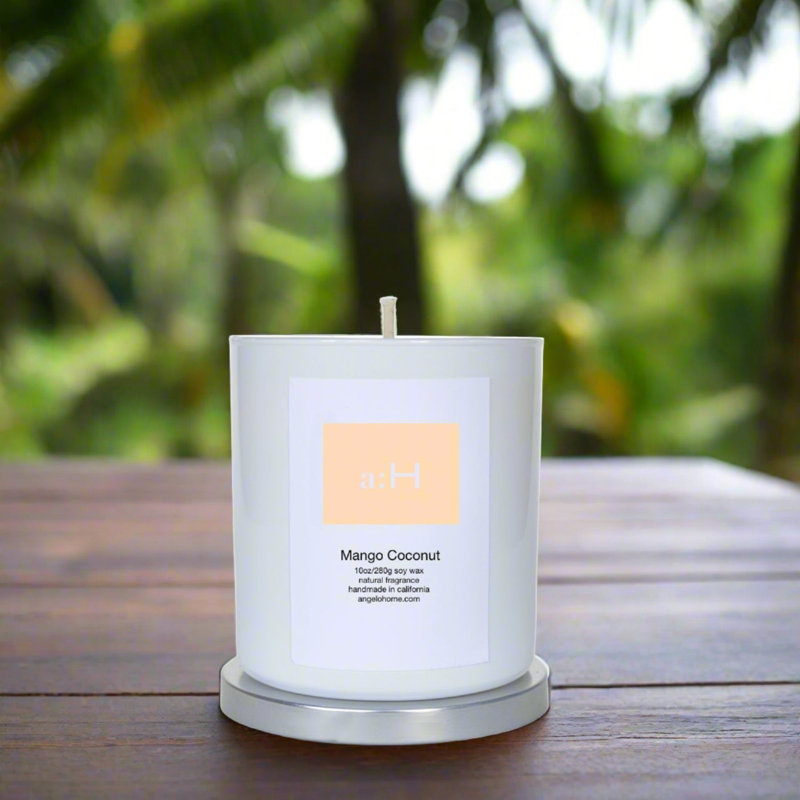 White Mango Coconut Scented Single Candle Tumbler