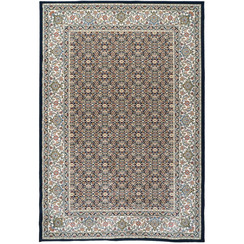 Tapis oriental bleu antique, Rectangle 7 pi 10 po x 11 pi 2 po