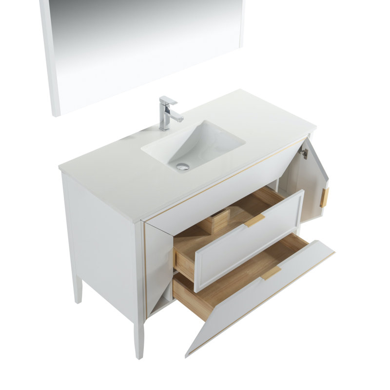 Ensemble de meuble-lavabo simple 48 po, Blanc