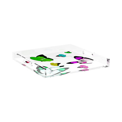 Butterflies Acrylic Square Decorative Tray