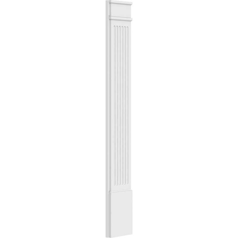 Pilastre cannelé en PVC (la paire), 72 po, 10 po, Base et chapiteau décoratifs