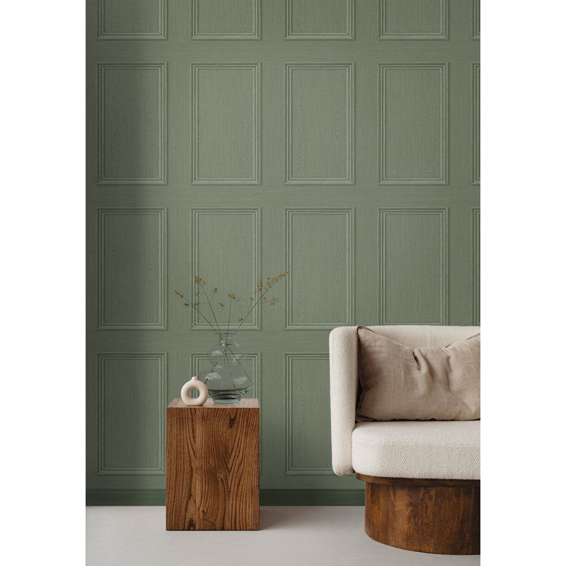 The Sojourn Wood & Shiplap Vinyl Peel & Stick Wallpaper Roll, Fresh Rosemary