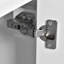 Meuble-lavabo de 20 pouces avec lavabo en céramique, porte à fermeture douce, tablette réglable et support de rangement-1147346928