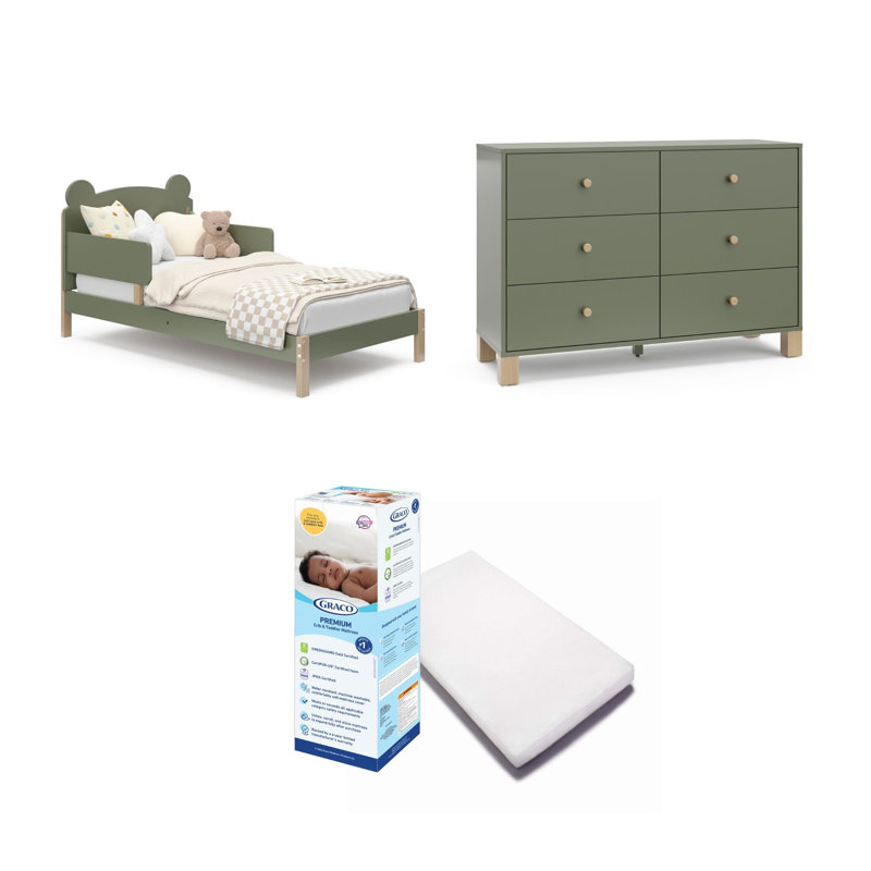 Ensemble de lit pour tout-petits Storkcraft, Vert
