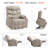 Roder Power Recliner Lift Chair with Extended Footrest, Fabric Upholstered-1068740861