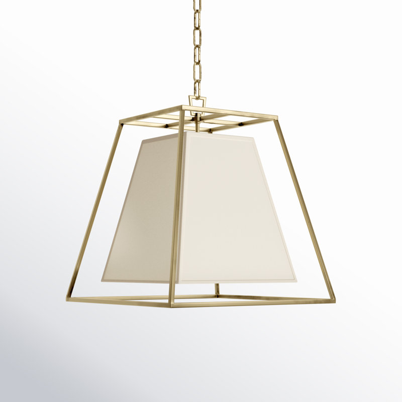 Kyle 4 - Light Chandelier, Aged Brass, White
