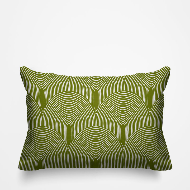 Coussin décoratif intérieur / extérieur Roli Boho, Chartreuse, H 18 po x l 25 po