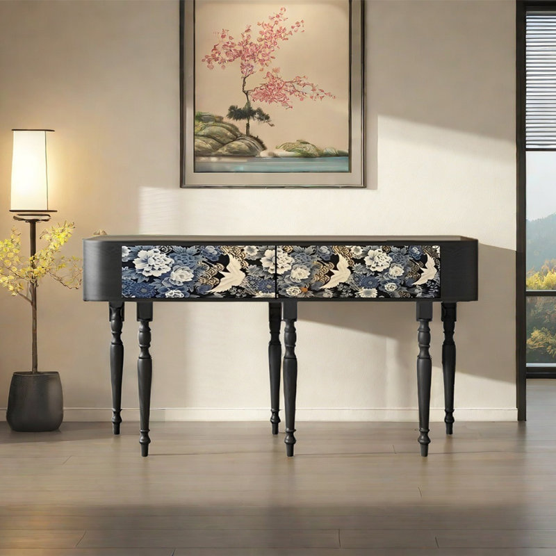 Console rétro multifonctionnelle élégante, 31.5" H x 62.99" W x 15.75" D
