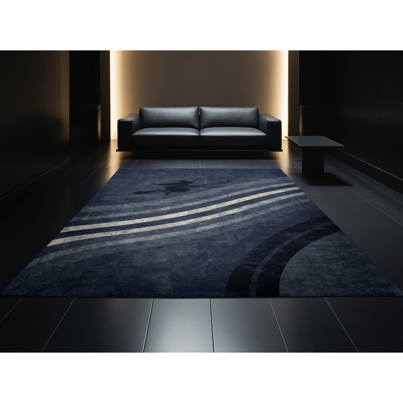 Tapis gris moderne et contemporain lavable à la machine Midtown Halloween, 5 x 7