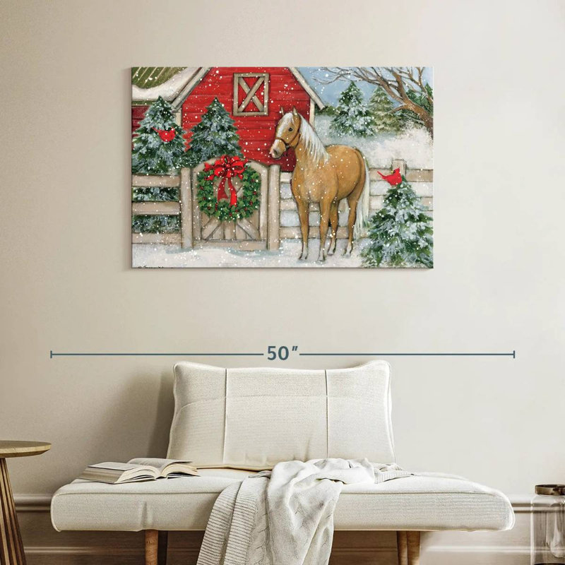 Chevaux d'hiver I, H 26 po x l 39 po