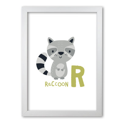 Alphabet Animals, R Is for Raccoon 1 Piece Wall Art
