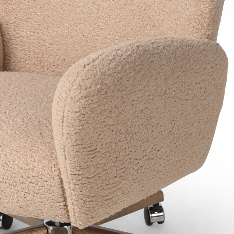 Cade Desk Chair-Sheepskin Camel