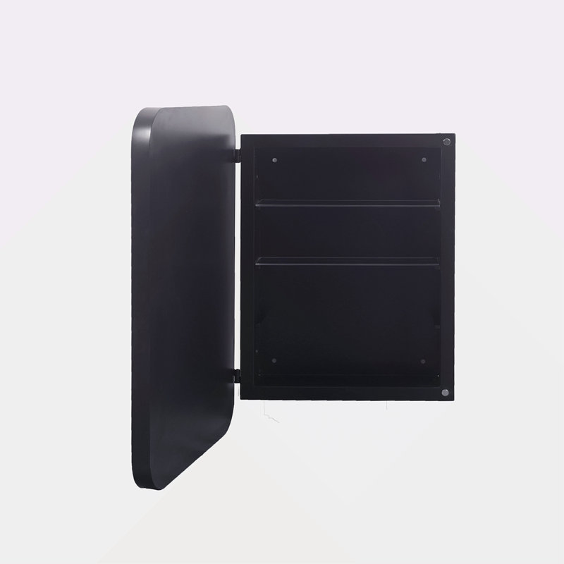 Armoire à pharmacie encastrée en métal avec miroir et miroir mural à tablettes réglables avec rangement pour salle de bain