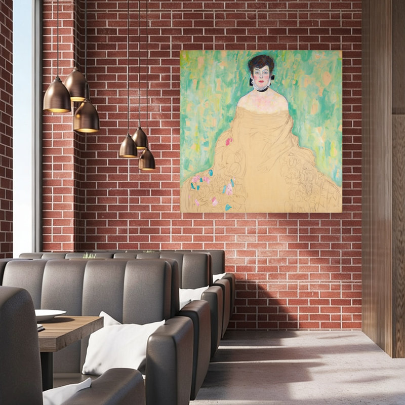 Amalie Zuckerkandl, 1917-1918 - Portrait abstrait contemporain - Estampe murale, H 48 po x l 48 po