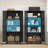 61" Black Metal Storage Cabinet With Shapely Doors & Adjustable Shelves – Spacious Storage For Bedroom Or Living Room-1583024916
