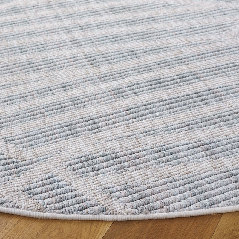 Tapis à performance géométrique MSR1912 Martha Stewart Serenity, Rond 6 pi 7 po