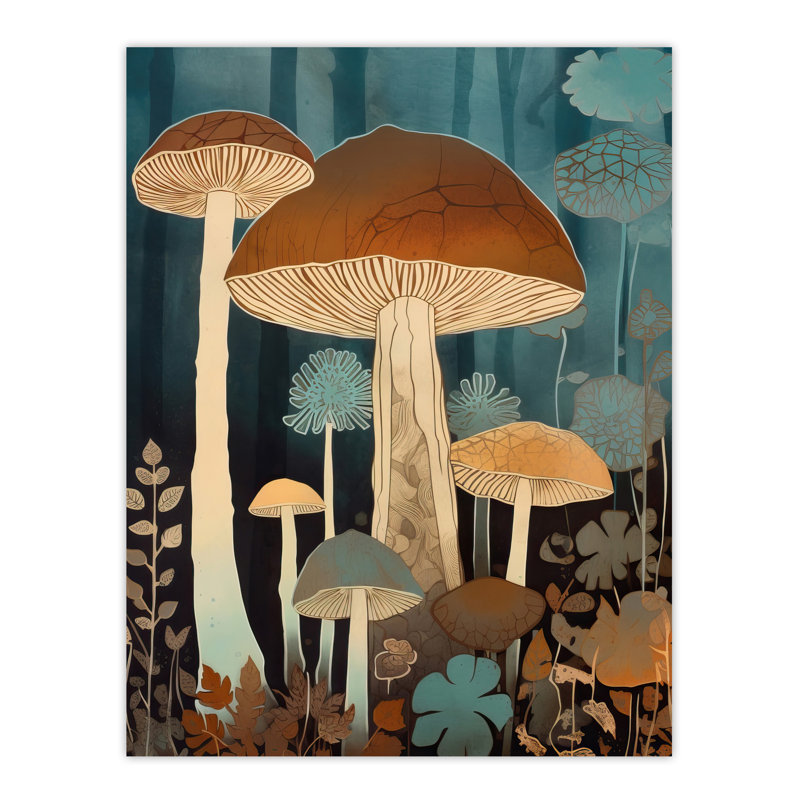 Cep Mushroom Earthy Aesthetic Modern Large Wall Art Poster Print Thick Paper 18X24 Inch