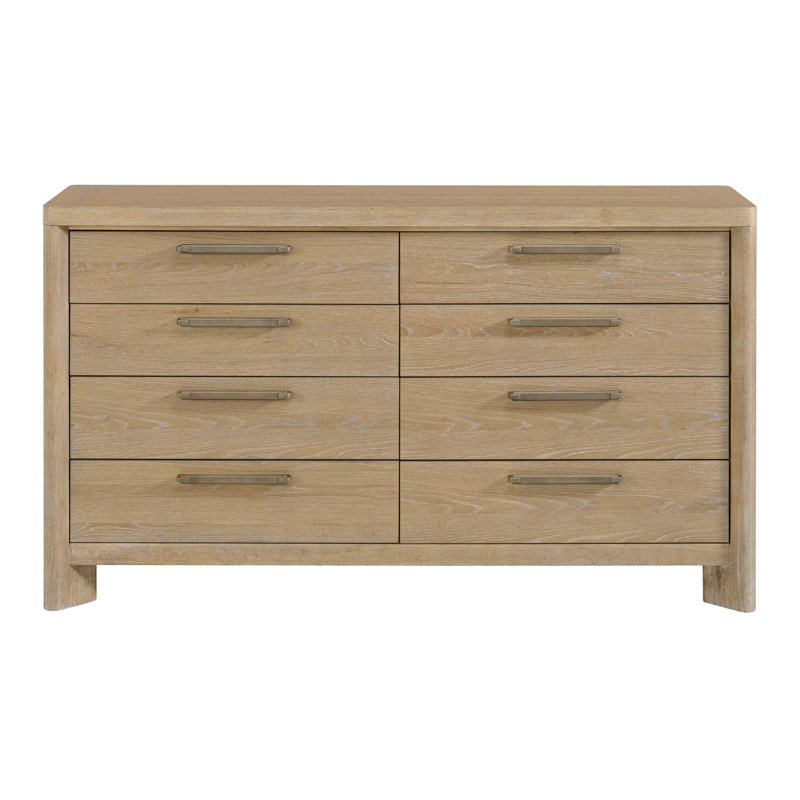 Karcen Solid Wood 64'' 8-Drawer Rustic Dresser