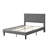 Full Size Bed Frame With Gray Upholstered Headboard, Wood Slat Support, No Box Spring, Mattress Base Platform Frame, Color, Slats, Foundation, Spring Needed