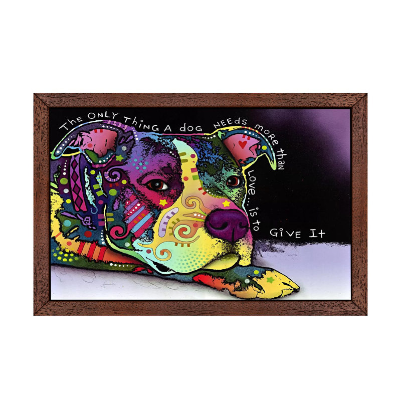 Affection by Dean Russo - Print on Canvas, 66.04 cm H x 45.72 cm W x 1.91 cm D, Brown Framed