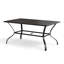 Table de salle à manger rectangulaire pour l'extérieur L 53 po x l 30 po avec trou pour parasol 1,5 po