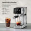 20 Bar Espresso Machine, Milk Frother for Cappuccino Latte, Hot & Cold Brew, 3 Temperature Levels, 1.2L Water Tank, Compatible with Capsule & Ground Coffee, Touch Screen, Stainless Steel