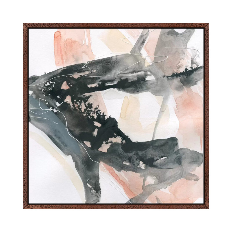 Intersection I by Carol Robinson - Painting on Canvas, Classic Brown Wood Framed, 93.98 cm H x 93.98 cm W