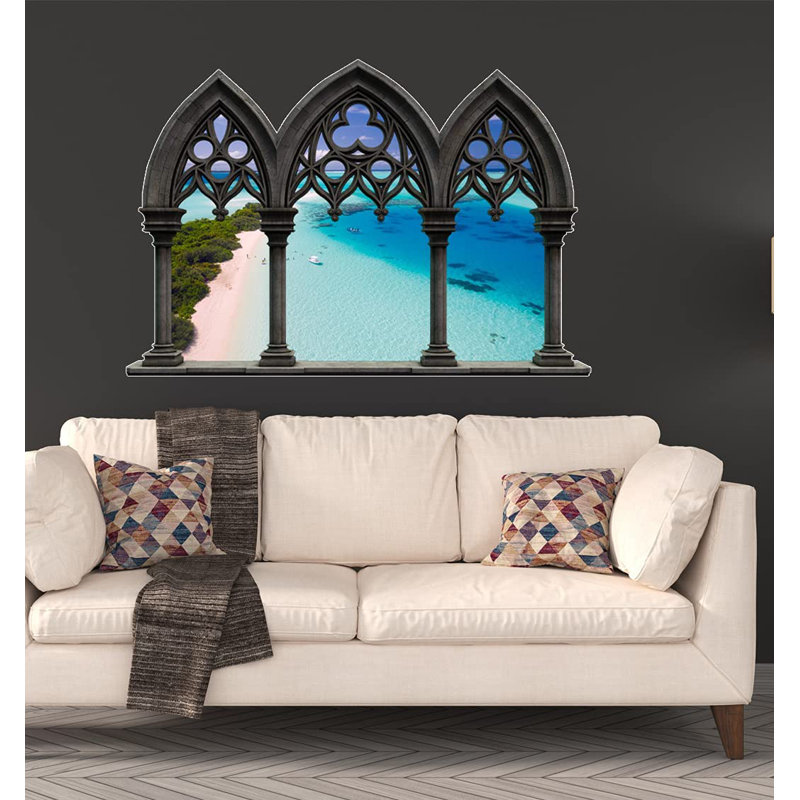 Landscape & Nature Non-Wall Damaging Wall Decal, 28" H x 38" W