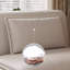 Canapé-lit modulaire en similicuir blanc crème avec rangement-620037770