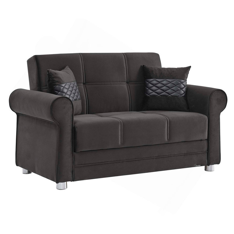 Causeuse convertible avec rangement Primenest Liora Collection, noir, Noir