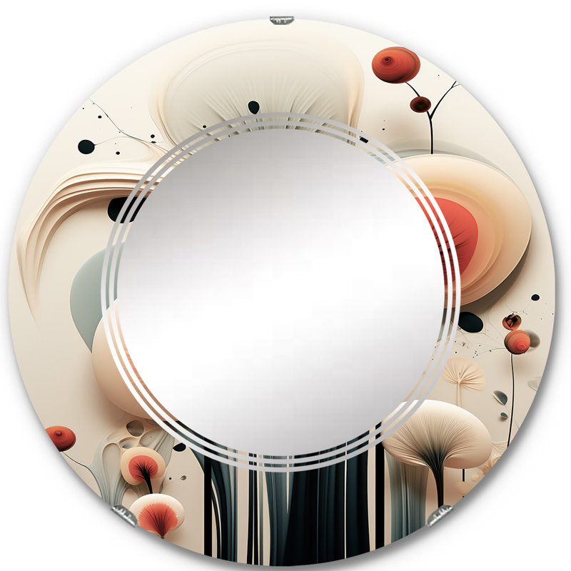 Touchette - Miroir mural rond moderne, 24 po x 24 po