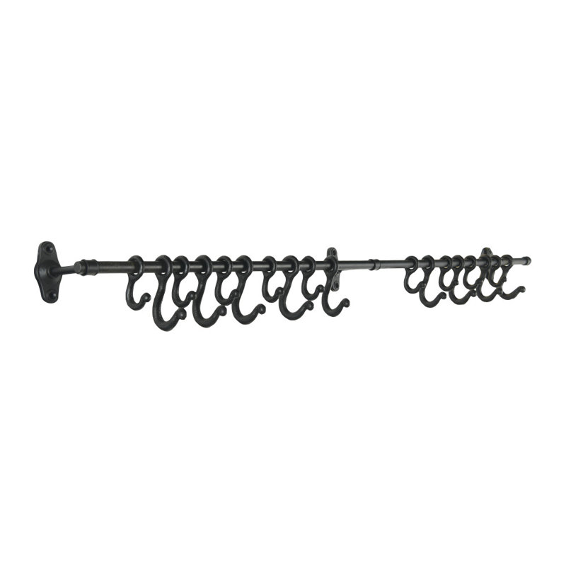 Lykins Metal Wall 18 - Hook Wall Mounted Coat Rack