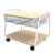 Under-Desk Utility Cart & Multi-Use Printer Stand, Mobile Rolling Cart with 2 Mesh Baskets, White