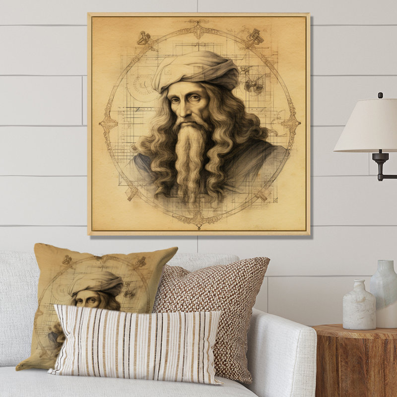 Vinatge, chef-d'œuvre II sur toile, Cadre naturel flottant, H 24 po x l 24 po x P 1 po