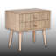 2 Drawers Hornbeam Legs Nightstand