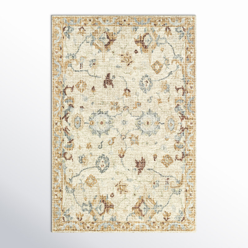 Millbank Hand Hooked Wool Floral Indoor Rug, Rectangle 7'9" x 9'9"