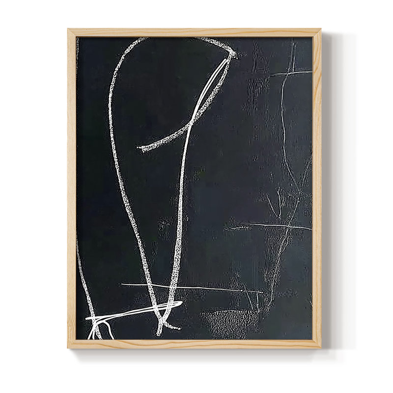 Série ABSTRACT DCXV, reproduction encadrée - bois massif, H 21 po x l 17 po, Naturel