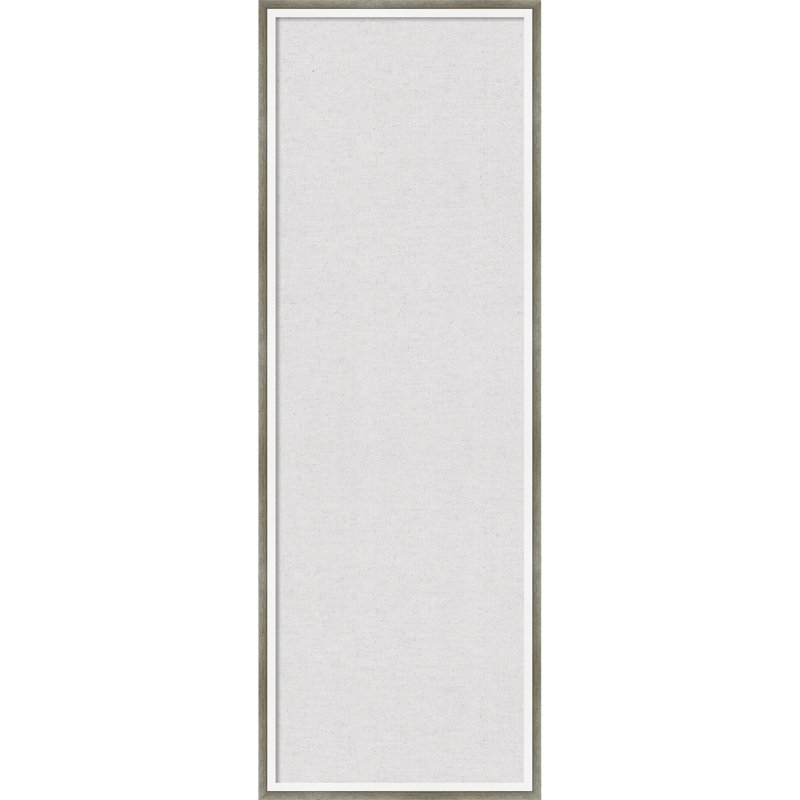 Tableau magnétique en tissu encadré, 13 x 37 cm, motif Danseuse des nuages, pour l'organisation murale, Argent et blanc Lucie