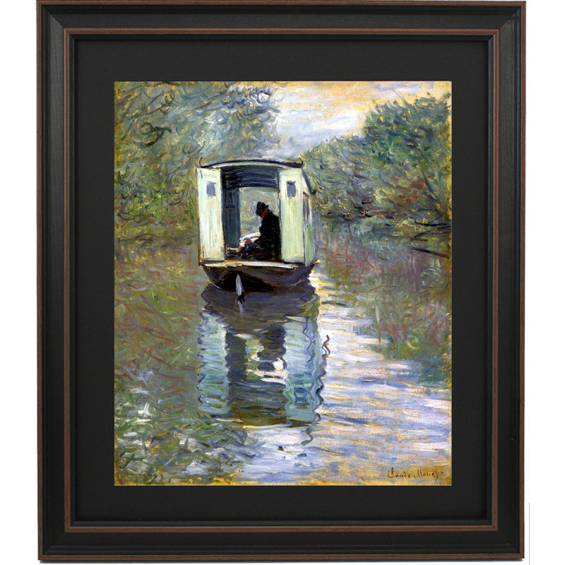 The Studio Boat By Claude Monet, 24" H x 21" W